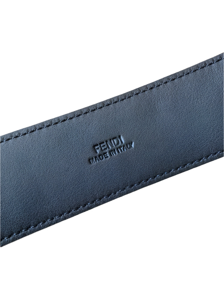 Fendi Leather Belt Black/Yellow - TruVybe Essentials