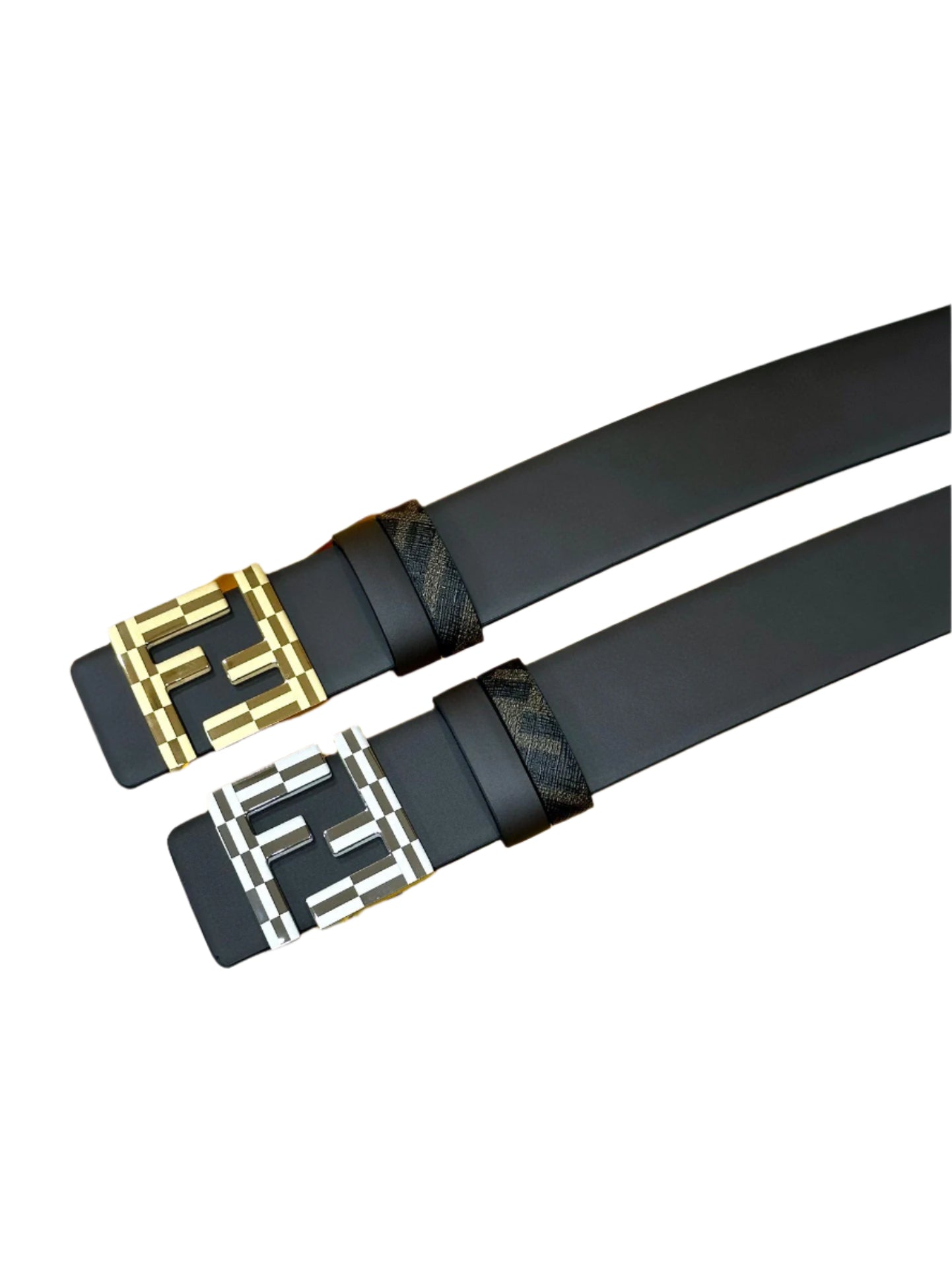 Fendi FF Checkered Logo Leather Belt - TruVybe Essentials