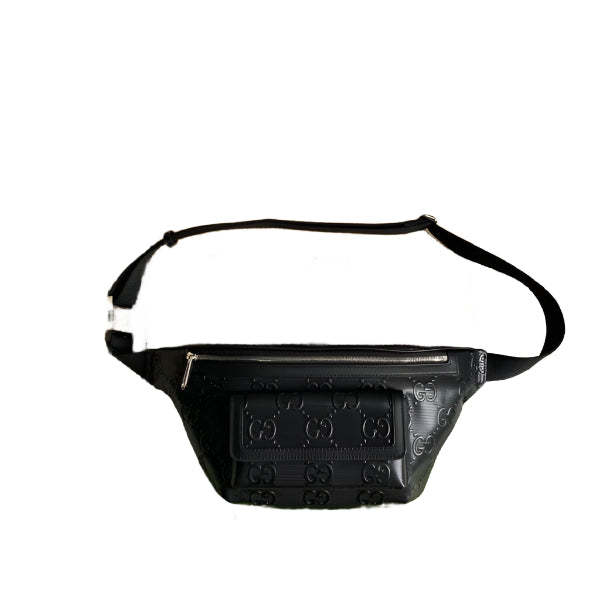 Gucci 645093 GG embossed belt bag Black GG embossed leather - TruVybe Essentials