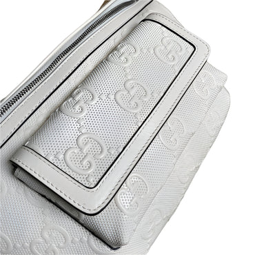 Gucci 645093 GG embossed belt bag White GG embossed leather - TruVybe Essentials