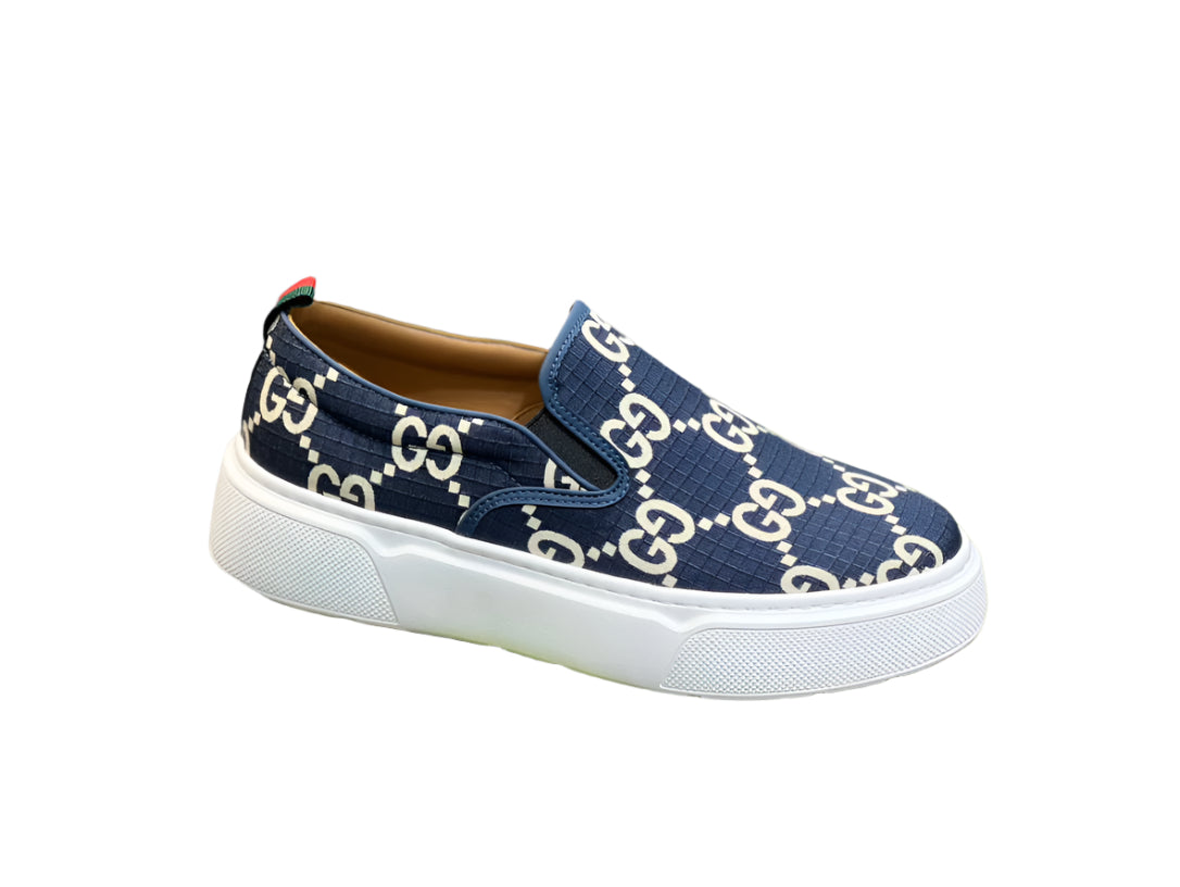 Gucci GG Canvas Slip Ons Black/Cream - TruVybe Essentials