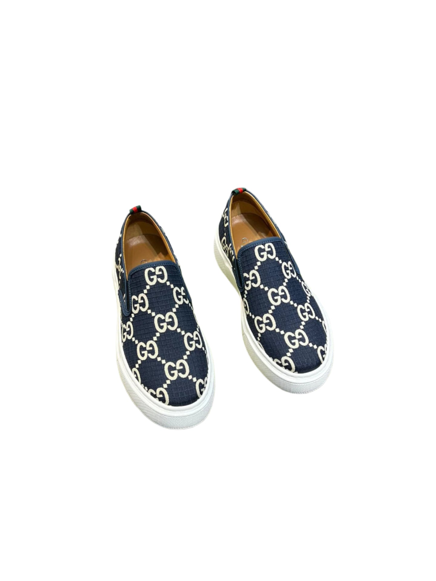 Gucci GG Canvas Slip Ons Black/Cream - TruVybe Essentials