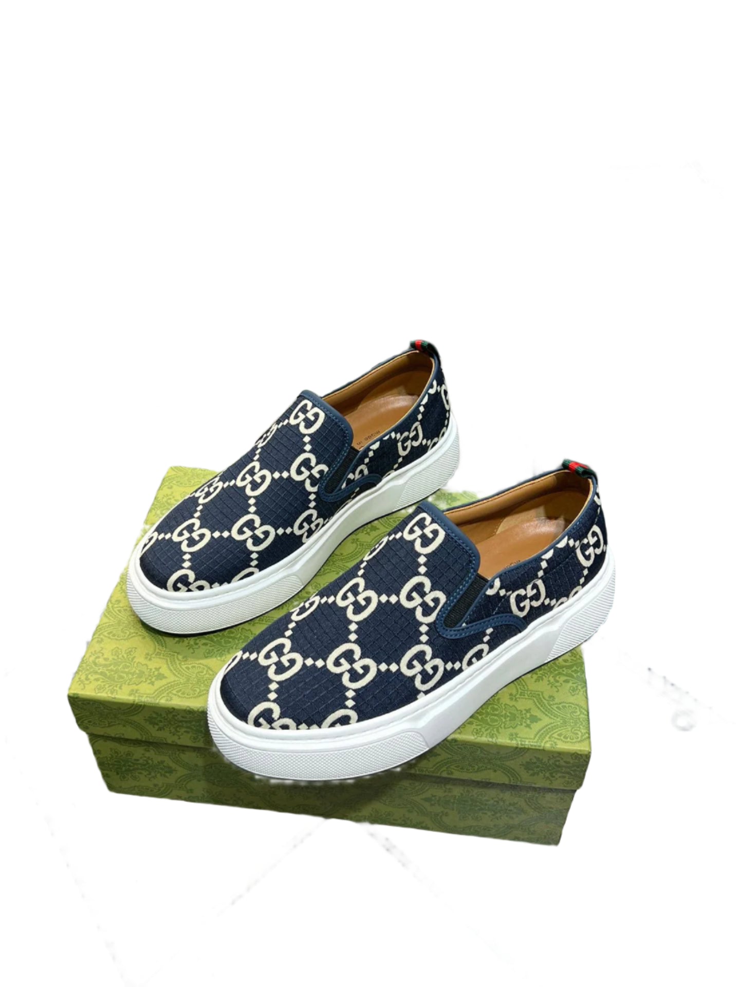 Gucci GG Canvas Slip Ons Black/Cream - TruVybe Essentials