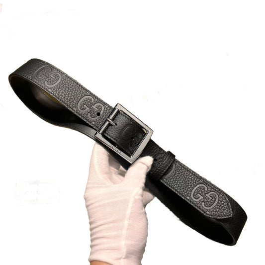 Gucci GG Emblem Belt Monogram with Square Buckle - TruVybe Essentials