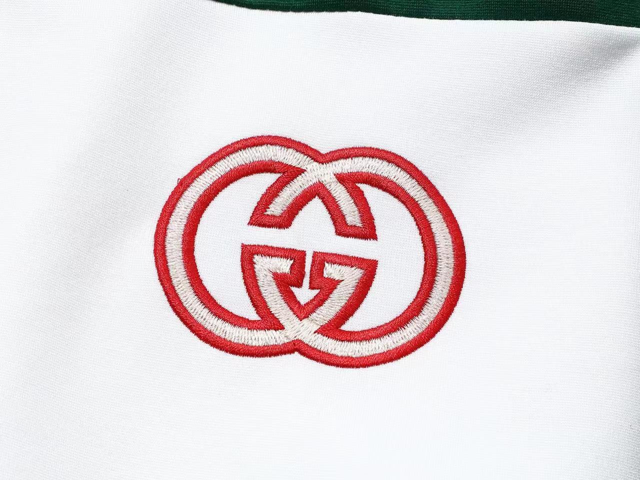 Gucci  Embroidered GG Track Suit White/Green - TruVybe Essentials