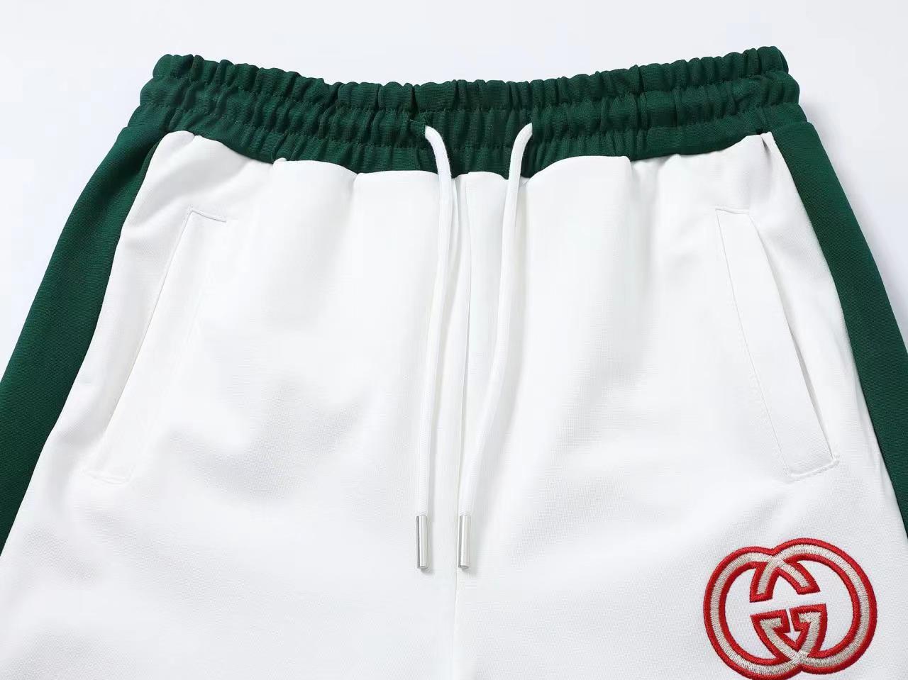 Gucci  Embroidered GG Track Suit White/Green - TruVybe Essentials