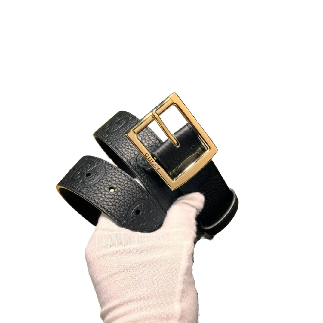 Gucci GG Emblem logo Gold  Tone Square Belt Buckle - TruVybe Essentials