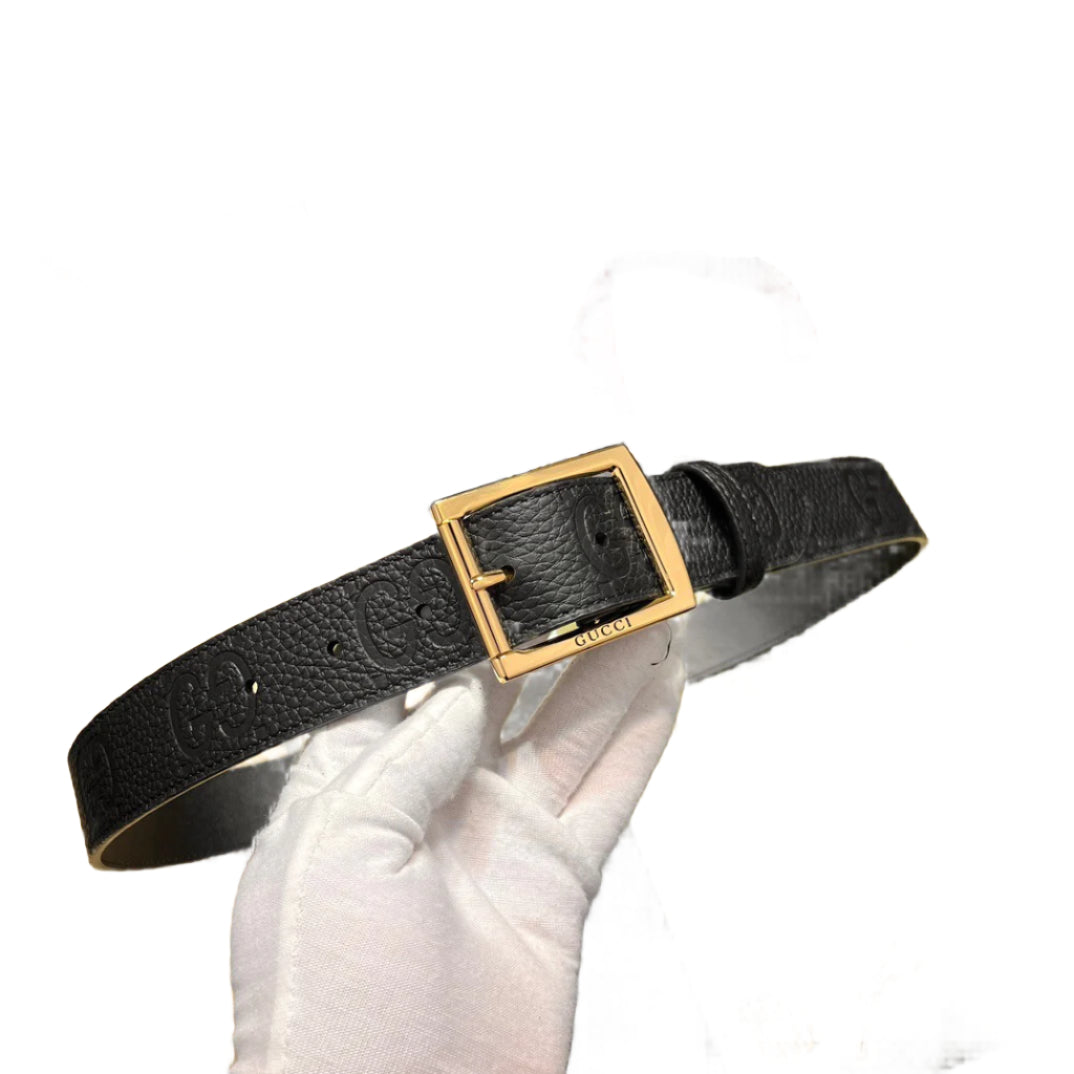 Gucci GG Emblem logo Gold  Tone Square Belt Buckle - TruVybe Essentials
