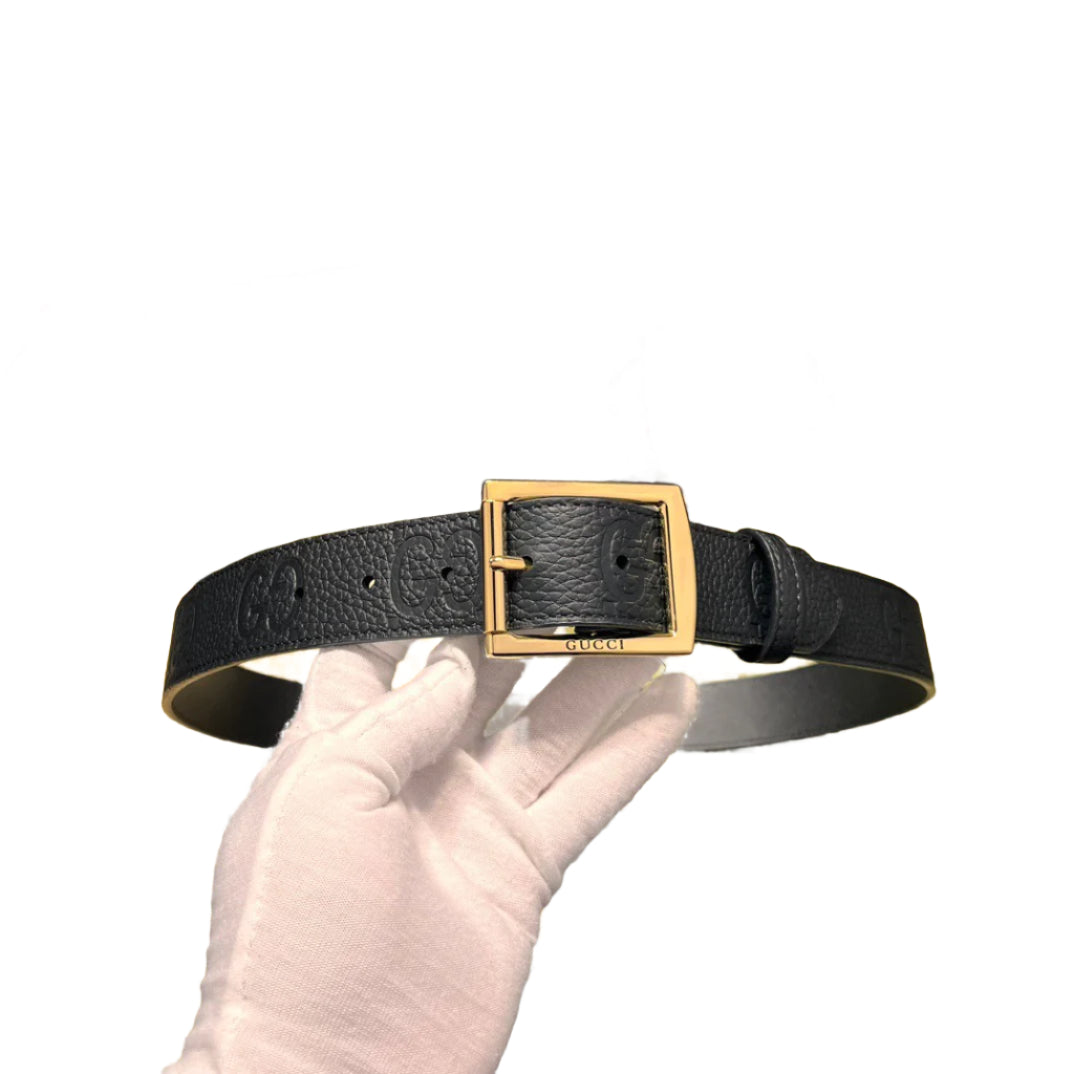 Gucci GG Emblem logo Gold  Tone Square Belt Buckle - TruVybe Essentials
