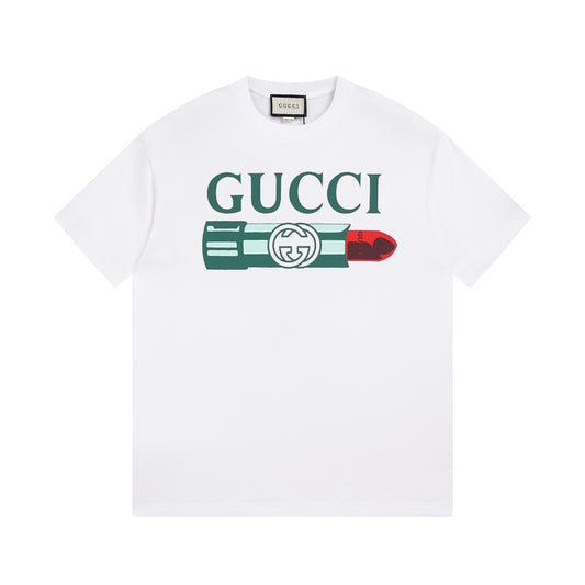 Gucci GG Jersey Cotton Printed Red Lipstick Logo - TruVybe Essentials