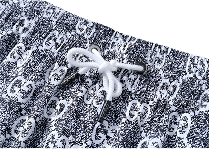 Gucci GG Monogram Draw-String   Swimming Trunks Beige & Black - TruVybe Essentials