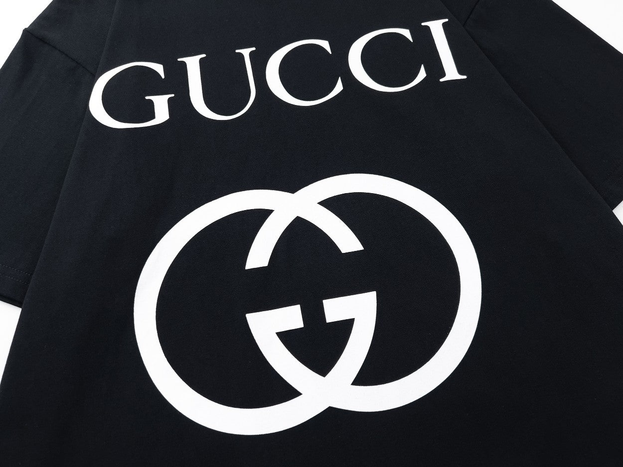 Gucci GG Printed  Black Cotton Jersey T-Shirt - TruVybe Essentials