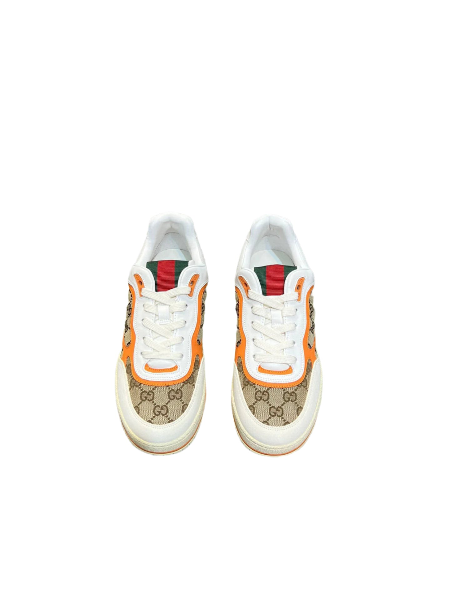 Gucci Re-Web Sneaker GG Canvas WhiteOrange - TruVybe Essentials