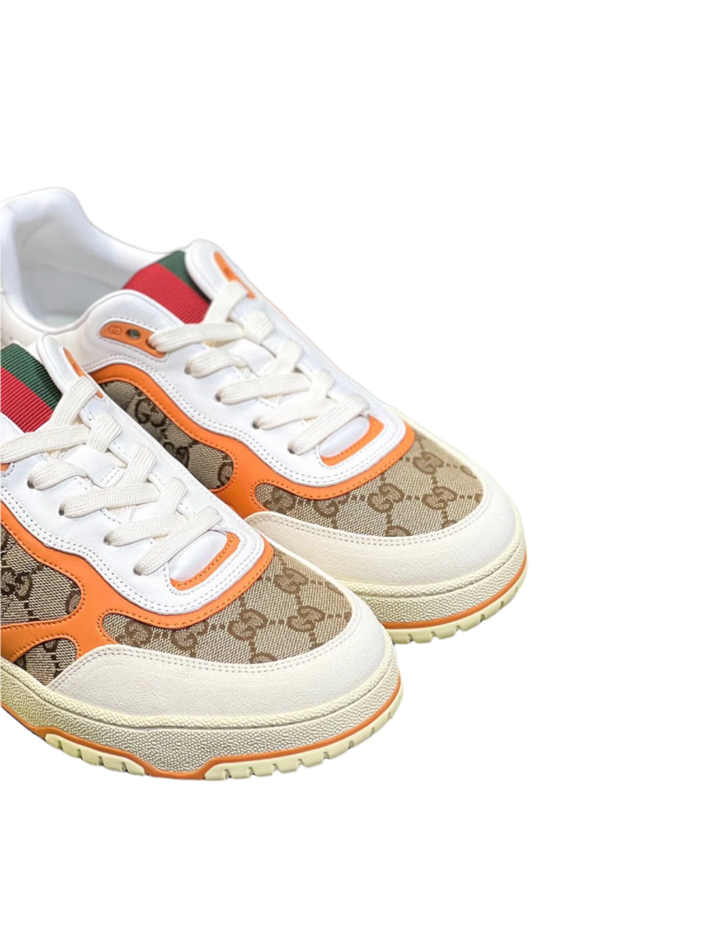 Gucci Re-Web Sneaker GG Canvas WhiteOrange - TruVybe Essentials