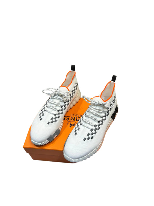 Hermes Paris Bouncing Sneaker White/ Black - TruVybe Essentials