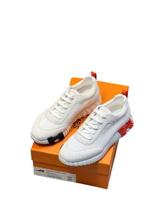 Hermes Paris Bouncing Sneaker White/Orange - TruVybe Essentials