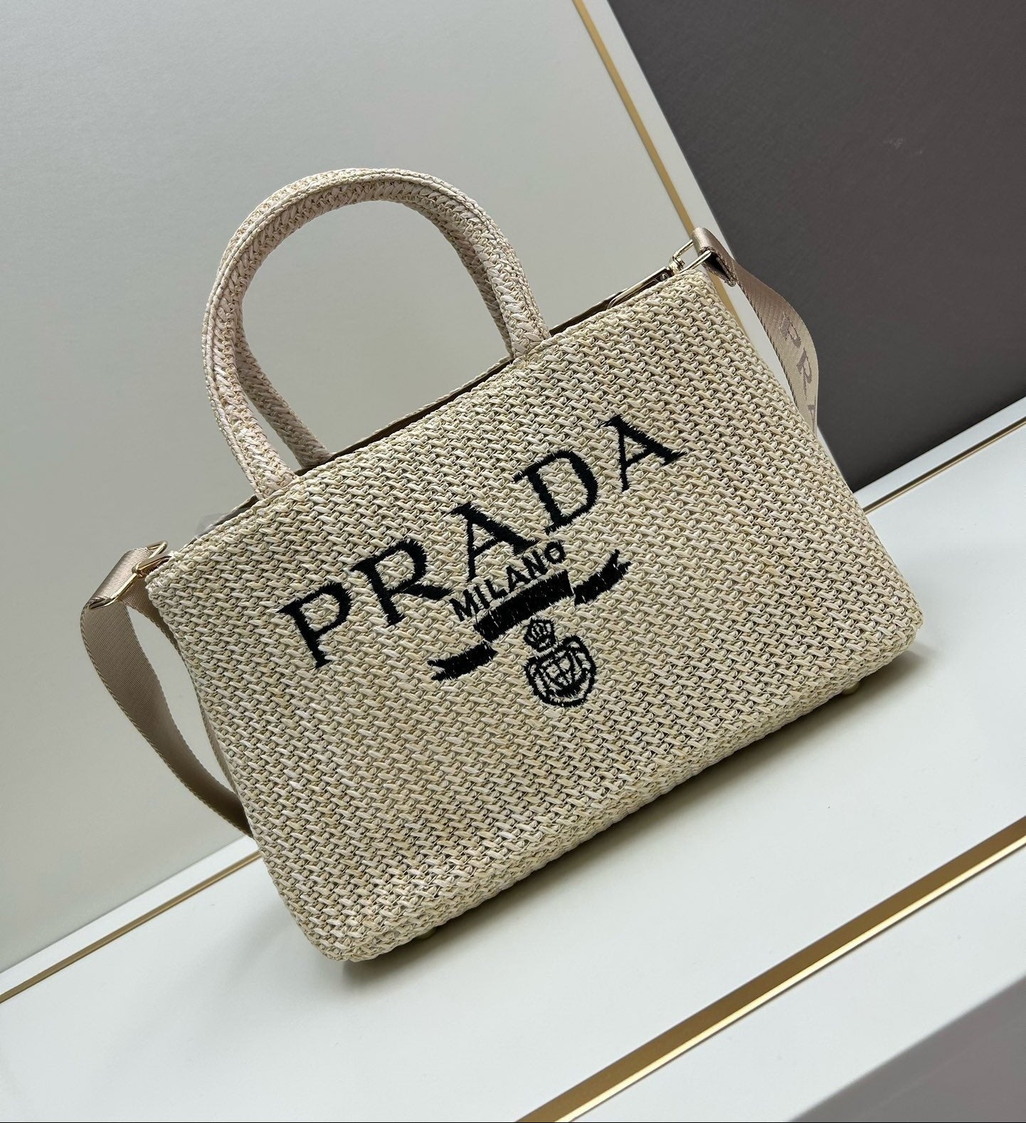  i Small Crochet Tote Bag – Natural Beige