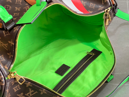 inside 2022 Monogram Trunk L'Œil Keepall Bandoulière 55 travel bag – Detachable Shoulder Strap