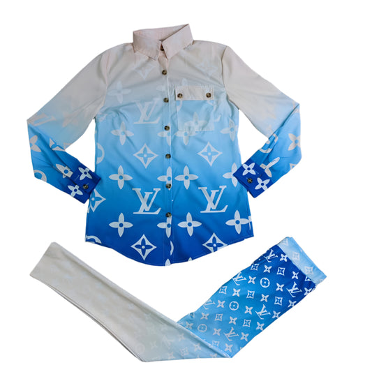 Louis Vuitton 2 piece Blue - TruVybe Essentials