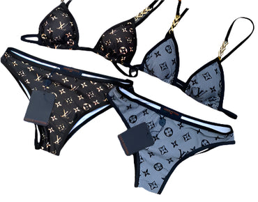 Louis Vuitton Graphic Monogram 2 piece Bikini Black/White - TruVybe Essentials