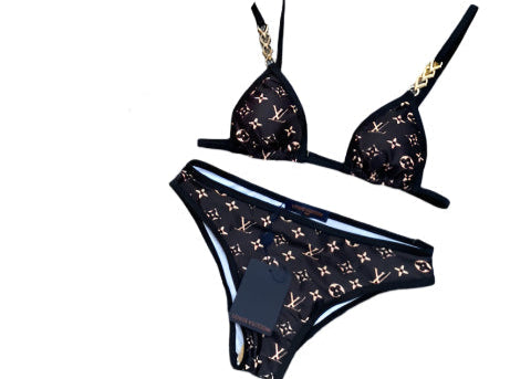 Louis Vuitton Graphic Monogram 2 piece Bikini Black/White - TruVybe Essentials