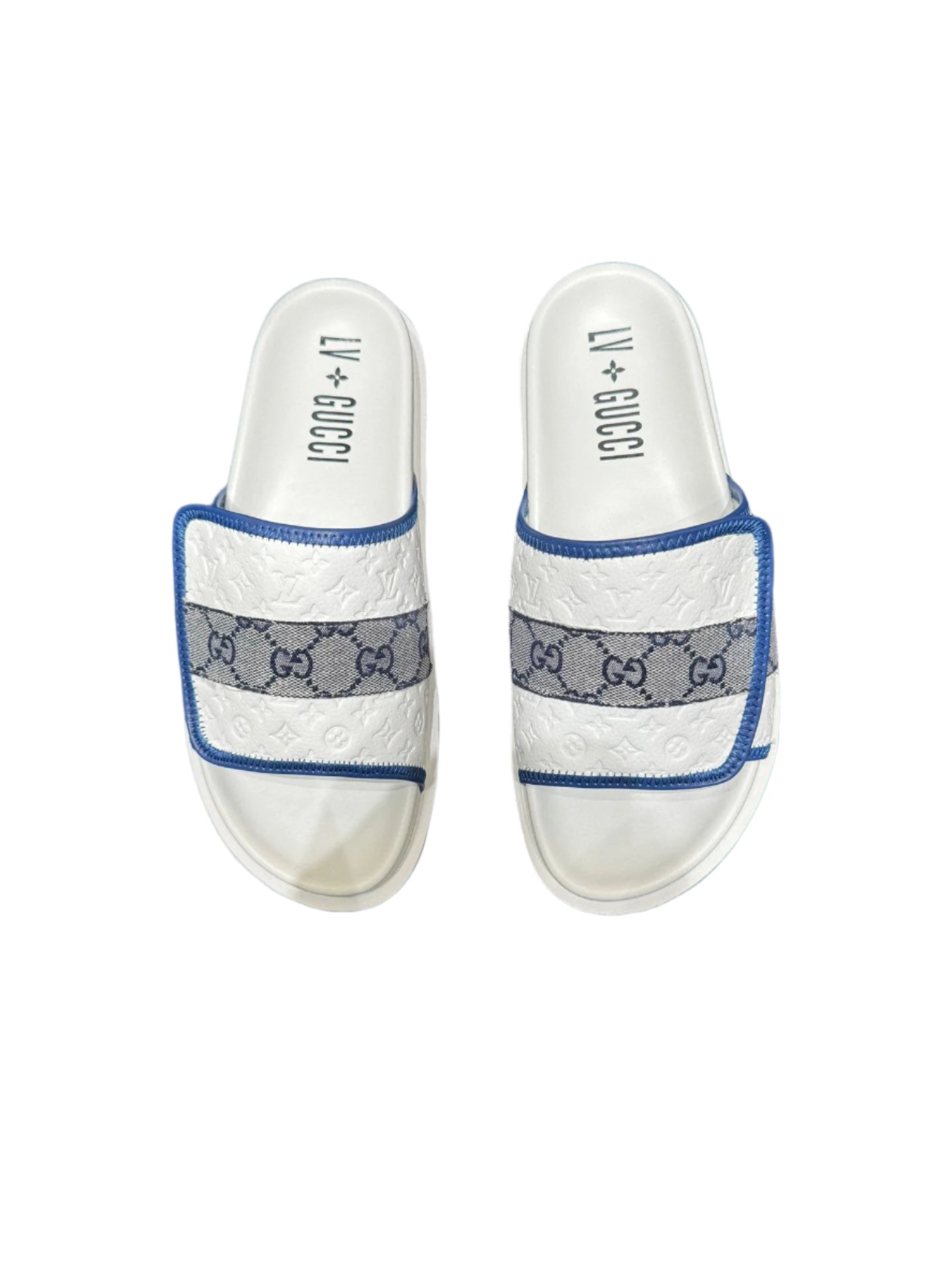 Louis Vuitton - Gucci Slides White/ Blue - TruVybe Essentials