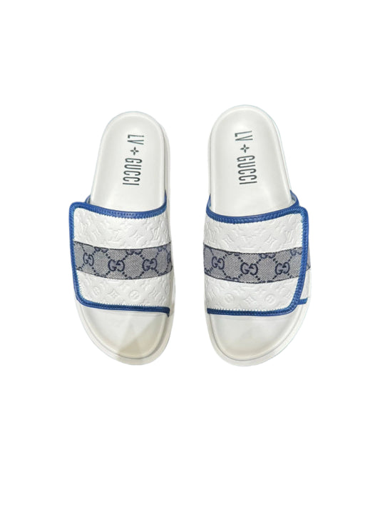 Louis Vuitton - Gucci Slides White/ Blue - TruVybe Essentials