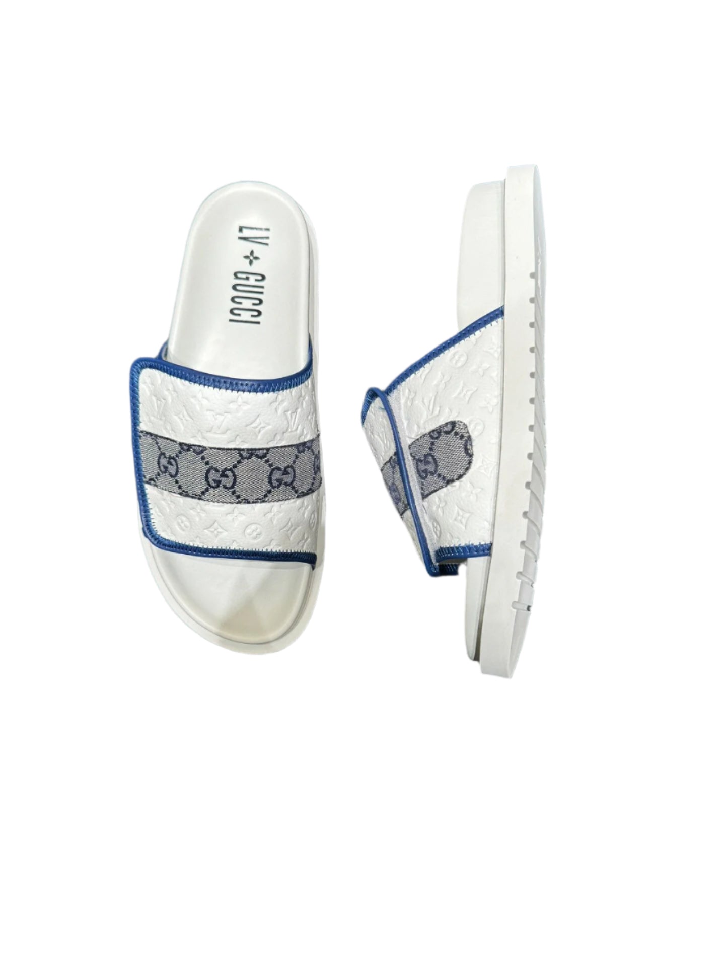 Louis Vuitton - Gucci Slides White/ Blue - TruVybe Essentials