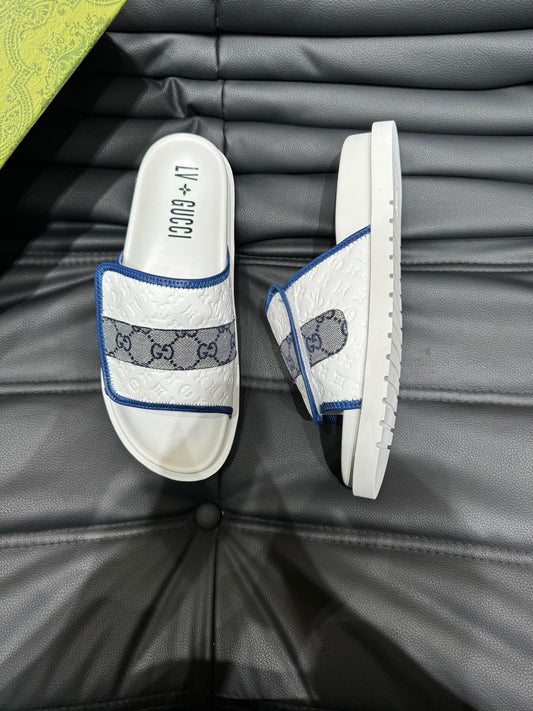 Louis Vuitton - Gucci Slides White/ Blue - TruVybe Essentials