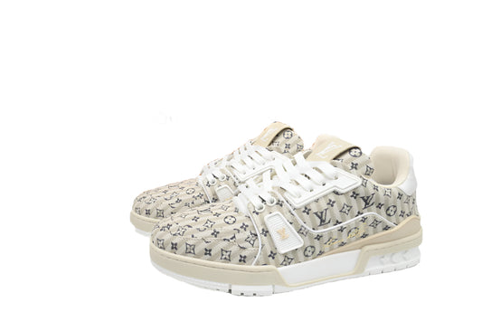 Louis Vuitton Louis Vuitton Trainer Low 'Striped Mini Monogram - Beige' / Cream - TruVybe Essentials