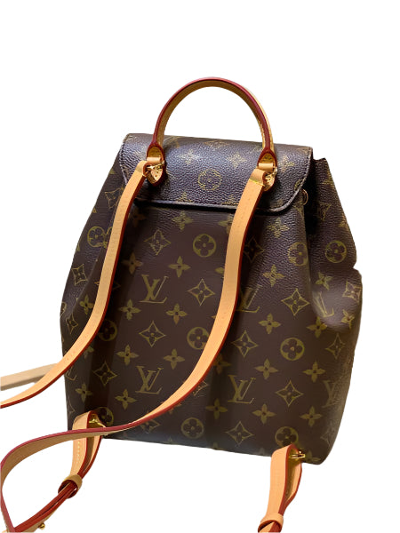 Louis Vuitton LV M45501 Montsouris PM Monogram Canvas Natural Leather - TruVybe Essentials