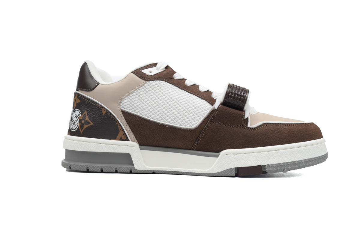 Louis Vuitton LV Trainer Velcro Strap Monogram Coffee - TruVybe Essentials
