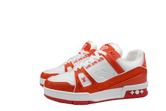 Louis Vuitton LV Trainer White / Red Swarovski - TruVybe Essentials