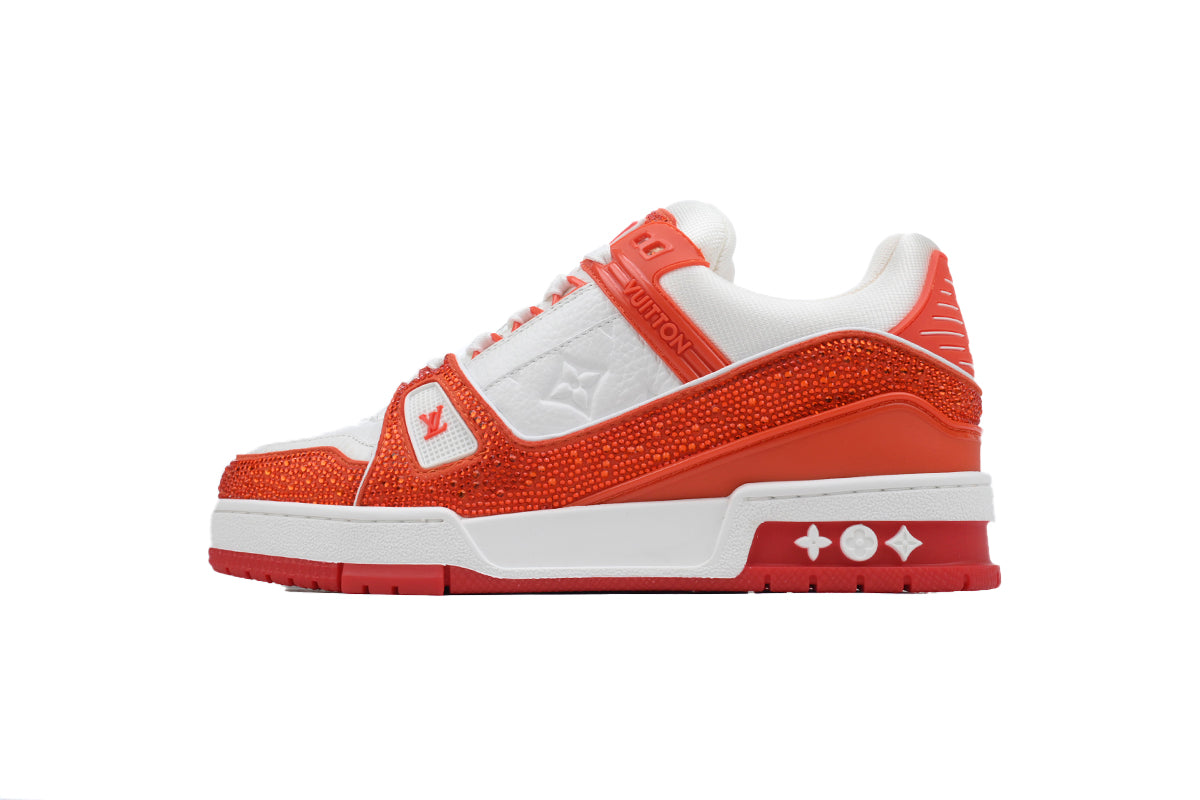 Louis Vuitton LV Trainer White / Red Swarovski - TruVybe Essentials