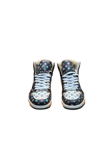 Louis Vuitton Nike Air Force 1 High By Virgil Abloh White/Blue - TruVybe Essentials