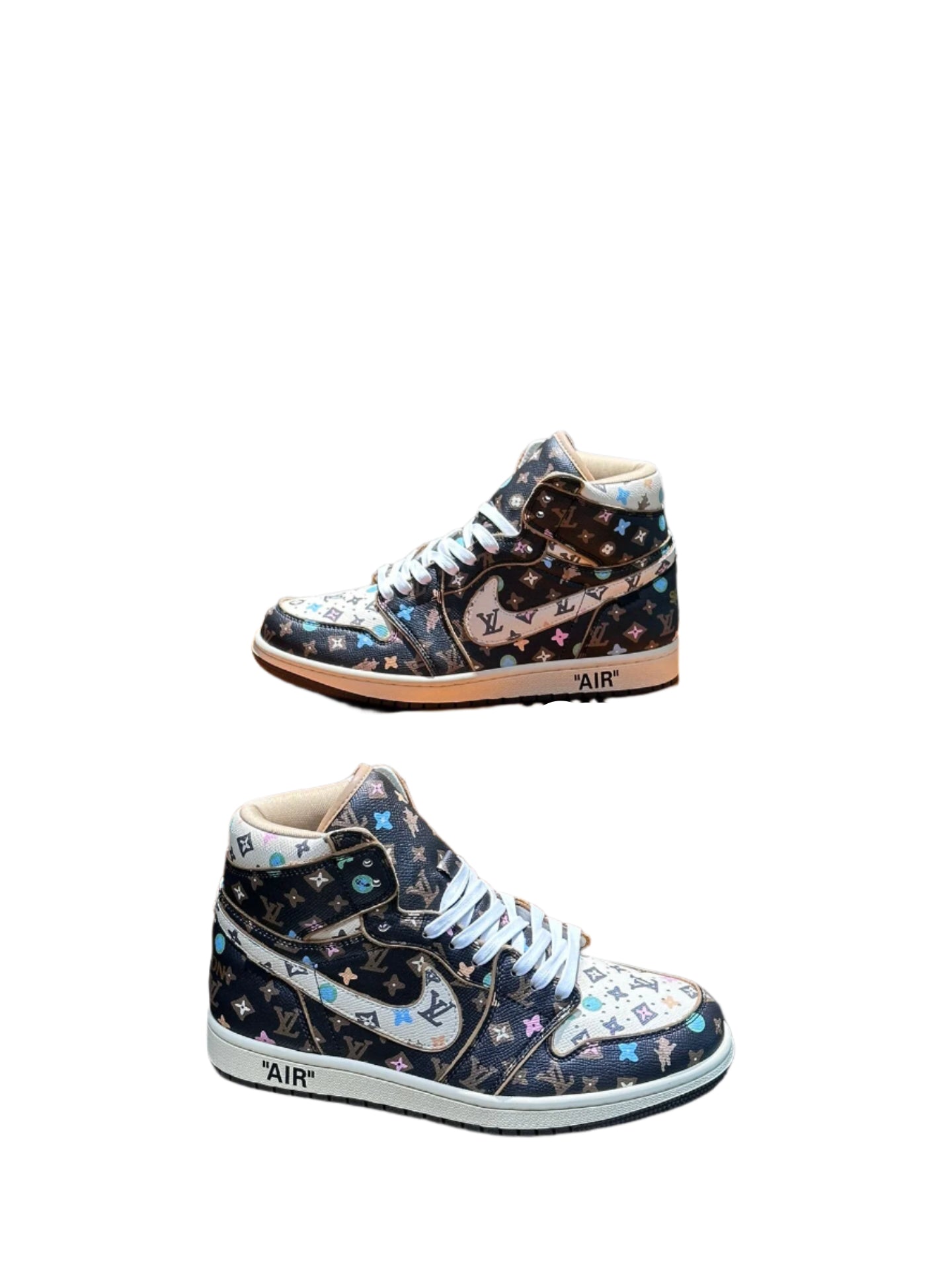 Louis Vuitton Nike Air Force 1 High By Virgil Abloh White/Blue - TruVybe Essentials