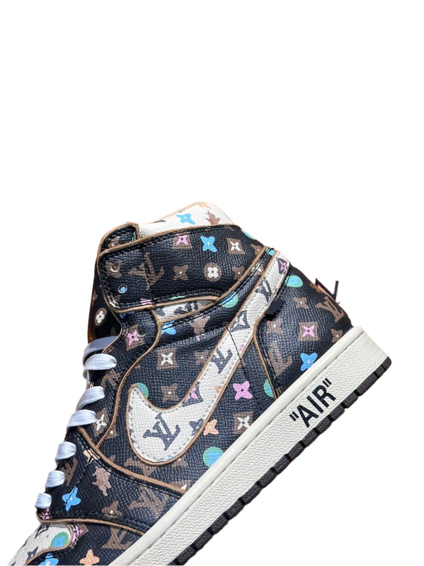 Louis Vuitton Nike Air Force 1 High By Virgil Abloh White/Blue - TruVybe Essentials