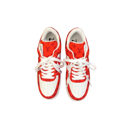 Louis Vuitton Nike Air Force 1 Low By Virgil Abloh White Red - TruVybe Essentials