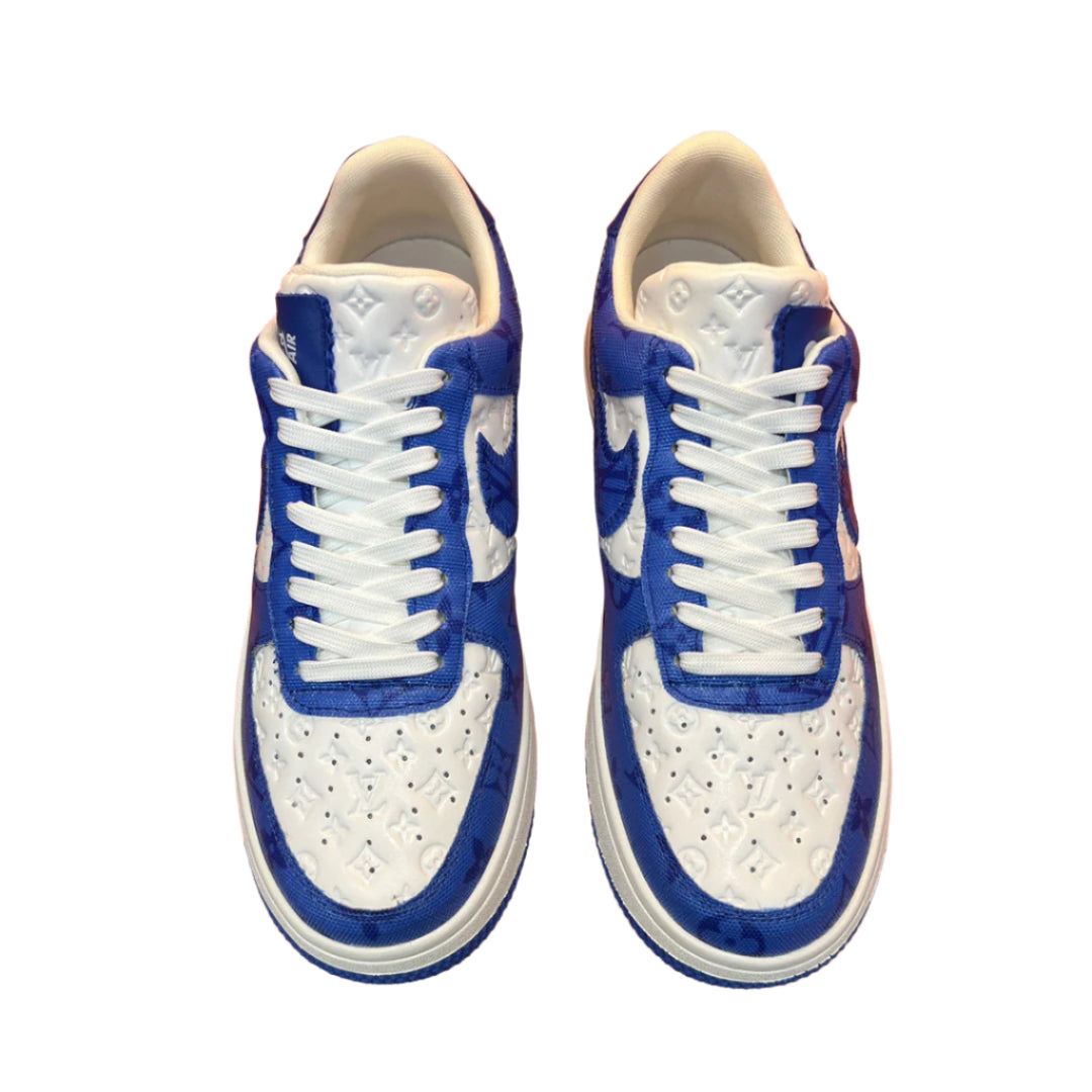 Louis Vuitton Nike Air Force 1 Low By Virgil Abloh White Royal - TruVybe Essentials