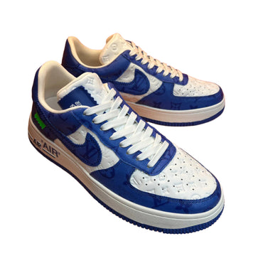 Louis Vuitton Nike Air Force 1 Low By Virgil Abloh White Royal - TruVybe Essentials