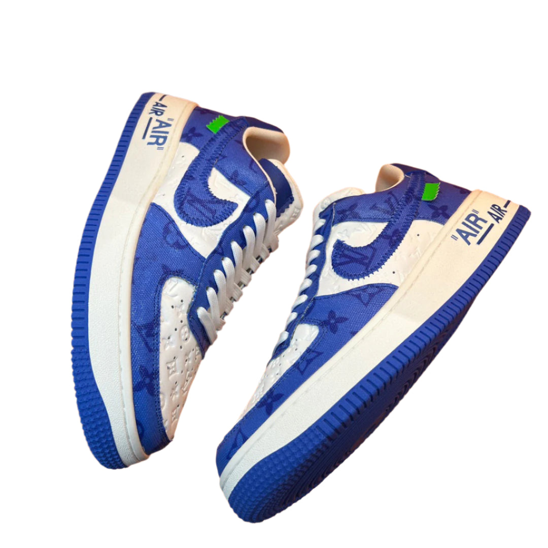 Louis Vuitton Nike Air Force 1 Low By Virgil Abloh White Royal - TruVybe Essentials