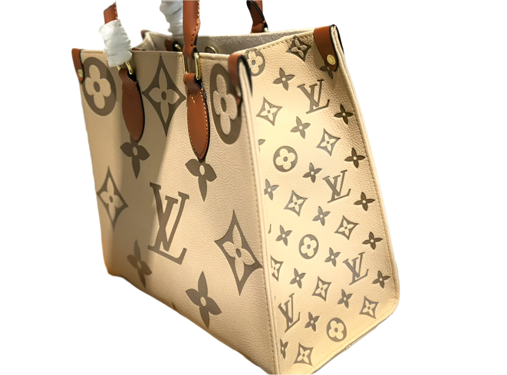 Louis Vuitton OnTheGo MM Cream/Beige Purse. - TruVybe Essentials