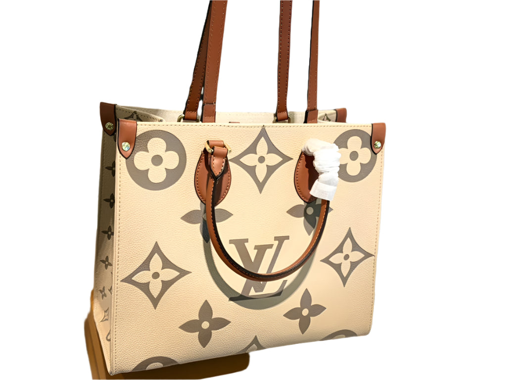 Louis Vuitton OnTheGo MM Cream/Beige Purse. - TruVybe Essentials