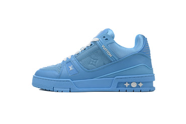 Louis Vuitton Trainer Blue Embossed Monogram - TruVybe Essentials