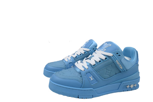 Louis Vuitton Trainer Blue Embossed Monogram - TruVybe Essentials