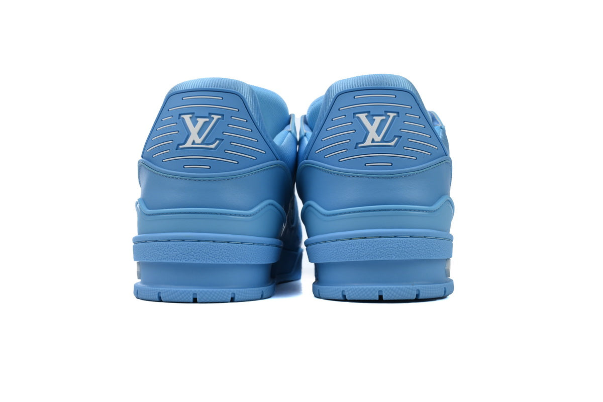 Louis Vuitton Trainer Blue Embossed Monogram - TruVybe Essentials