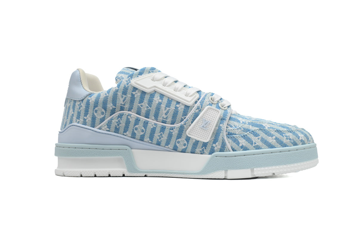 Louis Vuitton Trainer Blue Stripe Monogram - TruVybe Essentials