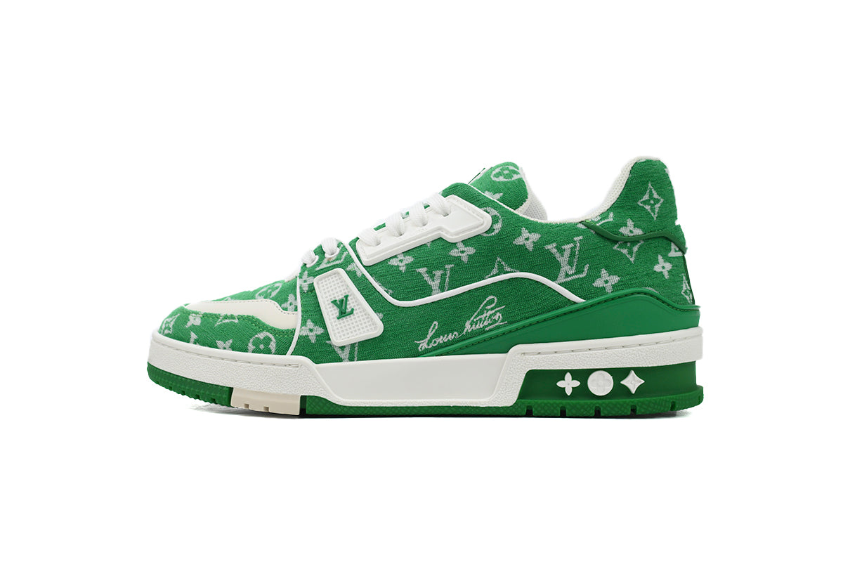 Louis Vuitton Trainer GreenTextile Monogram - TruVybe Essentials