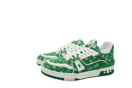 Louis Vuitton Trainer GreenTextile Monogram - TruVybe Essentials
