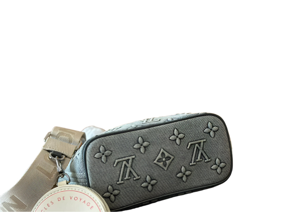 Louis Vuitton Weekend Tote Denim Bag Blue - TruVybe Essentials